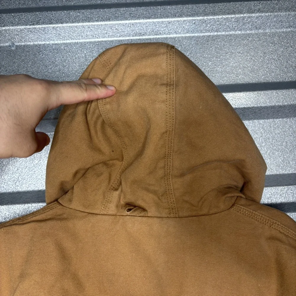 Old Mill Men Brown Canvas Hooded Work Jacket 660-9705